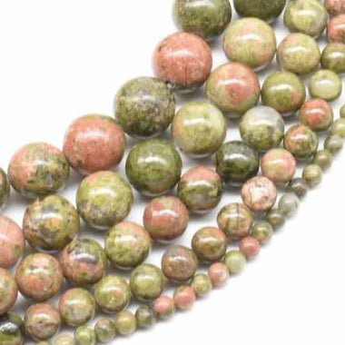 Unakite Round Gemstone Beads - 15.5" Strand | Embrace Emotional Healing and Spiritual Balance