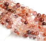 Red Quartz Round Gemstone Beads - 15.5" Strand Select a size | Ignite Passion and Energise Spirit
