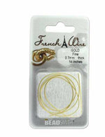 Bead Smith French Wire (Fine Gold) - 0.7mm- 16 Inches Length