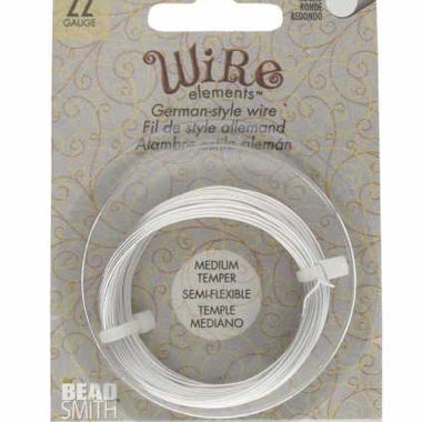 The Bead Smith Wire Elements - German Style Wire - Silver 22 Gauge