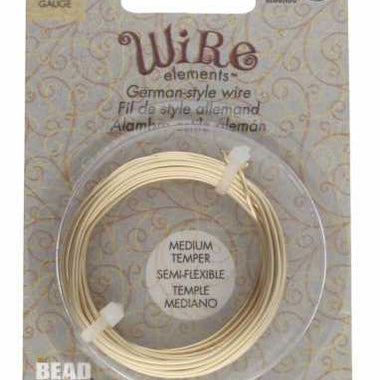 The Bead Smith Wire Elements - German Style Wire - Gold 18 Gauge