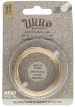 The Bead Smith Wire Elements - German Style Wire - Gold 22 Gauge