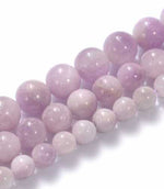 RARE! Kunzite Crystal Gemstone Beads Round Choose Size - 15.5in Strand