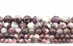 Plum Tourmaline Crystal Gemstone Beads Round Choose Size - 15.5in Strand
