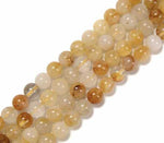 Authentic Best Quality Golden Healer Round Beads - 15.5 inches Strand