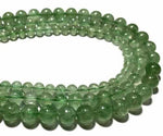 Green Strawberry Quartz Crystal Round Gemstone Beads  – 15.5″ Strand