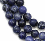 Sodalite Round Gemstone Beads  – 15.5″ Strand