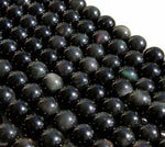 Rainbow Obsidian Round Gemstone Beads - 15.5" Strand | Protection and Reflective Healing