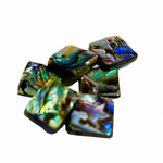 Natural Abalone/ PAUA Shell Beads 10mm - Square - 10pcs