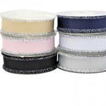 Grosgrain Ribbon Silver Fringe Multi Coloured
