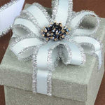 Grosgrain Ribbon Silver Fringe Multi Coloured