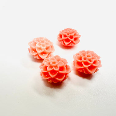 'AAA' Non Dyed Natural Coral Flower Bead 10mm | 4pcs - Beadsy Beads