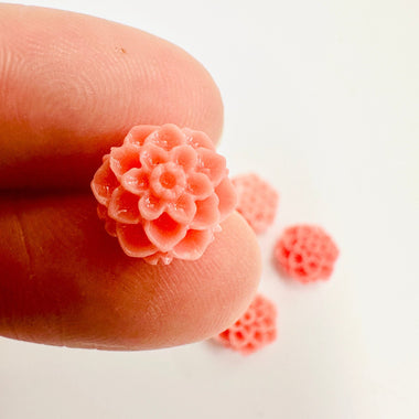 'AAA' Non Dyed Natural Coral Flower Bead 10mm | 4pcs - Beadsy Beads