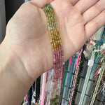 "AAA" Tourmaline faceted cube beads 2.5mm - 15 inch strand - Beadsy Beads
