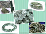 Authentic Green rutilated Quartz Actinolite Gemstones Beads Round 8mm - 15pcs