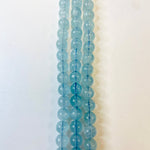 Aquamarine Crystal Round Gemstone Beads 6mm - 15.5" Strand - Beadsy Beads