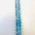 Aquamarine Crystal Round Gemstone Beads 8mm - 15.5" Strand - Beadsy Beads