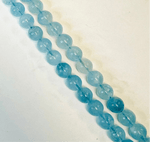 Authentic Aquamarine Crystal Round Gemstone Beads 8mm - 15.5" Strand - Beadsy Beads