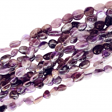 Authentic Best Quality Amethyst Potato Gemstone Beads 10x 8mm - 15.5 Inches - Beadsy Beads