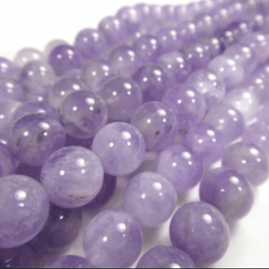 Authentic Best Quality Lavender Amethyst Round Beads - 15.5 inches Strand - Beadsy Beads