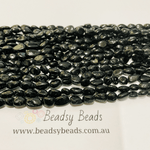 Authentic Black Tourmaline Potato Tumble Nugget Gemstones Bead 6 - 8mm - 15.5" Strand - Beadsy Beads