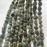 Authentic Canadian Jade Potato Tumbled Nugget Gemstones Beads 7 - 8mm - 15.5" Strand - Beadsy Beads