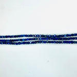 Authentic Dark Lapis Lazuli Crystal Faceted Cube Gemstones Beads 3mm - 15 Inches Strand - Beadsy Beads