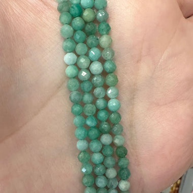 Authentic Emerald "AAA" Faceted Round Crystal Gemstones Beads 4mm - 15.5" Strand - Beadsy Beads