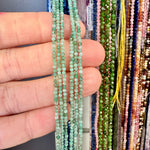 Authentic Emerald Faceted Round Crystal Gemstones Beads 2mm -15.5" Strand - Beadsy Beads