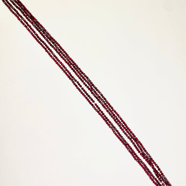 Authentic Garnet Crystal Faceted Round Gemstones Beads 4mm - 15.5" Strand - Beadsy Beads