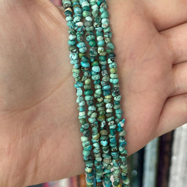 Authentic Hubei Turquoise Crystal Chip Beads 2 - 3mm - 15.5" Strand - Beadsy Beads