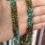 Authentic Hubei Turquoise Crystal Faceted Round Gemstone Beads 2mm - 15.5inch Strand - Beadsy Beads