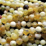 Authentic! Natural Yellow Opal Gemstones Beads Round 8mm - 15pcs - Beadsy Beads