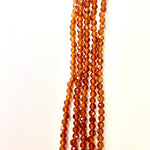 Authentic Orange Garnet Crystal Faceted Round Gemstones Beads 3mm - 15.5" Strand - Beadsy Beads