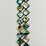 Authentic Paua Shell Gemstones Diamond Beads 10mm - 15.5" Strand - Beadsy Beads