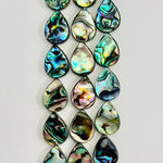 Authentic Paua Shell Gemstones Teardrop Beads (choose size) - 15.5" Strand - Beadsy Beads