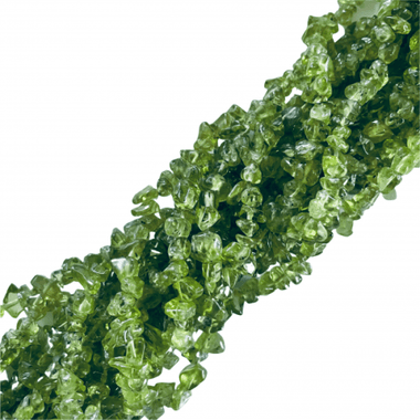 Authentic Peridot Chips Crystal Gemstone Beads Strand 84cm - Beadsy Beads