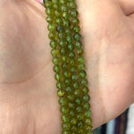 Authentic Peridot Round Crystal Beads 4mm - 15.5" Strand - Beadsy Beads