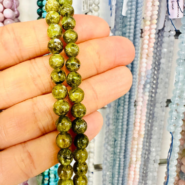 Authentic Peridot Round Crystal Beads 6mm - 15.5 Inches Strands - Beadsy Beads