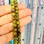 Authentic Peridot Round Crystal Beads 6mm - 15.5 Inches Strands - Beadsy Beads
