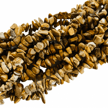 Authentic Picture Jasper Chips Crystal Gemstone Beads Strand 84cm - Beadsy Beads