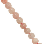 Authentic Pink Morganite Crystal Round Beads 8mm - 15.5 Inches Strand - Beadsy Beads