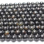 Authentic RARE! Astrophyllite Gemstones Beads Round 8mm - 10 pcs - Beadsy Beads