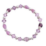 Swarovski/ European Glass Bracelet Light Amethyst
