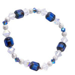 Swarovski/ European Glass Bracelet Dark Blue ( children Size )