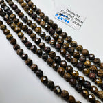 Bronzite Crystal Gemstone Beads Round Faceted 4mm - 15.5 Inches Strand - Beadsy Beads