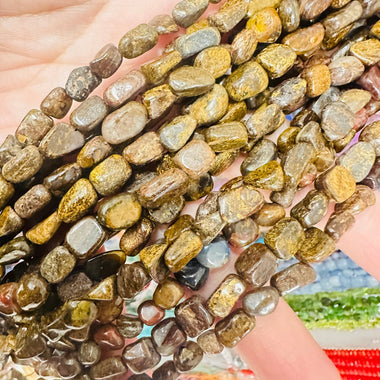Bronzite Crystal Tumbled Nugget Gemstones Beads 6 - 8mm – 15.5″ Strand - Beadsy Beads