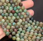7.5-8mm Authentic! Natural Chrysocolla Gemstones Beads Round- 12pcs
