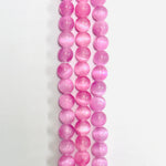 Coloured Selenite Crystal Gemstone Beads Round - 8mm | 15.5in Strand (choose colour) - Beadsy Beads
