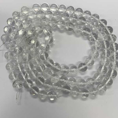 Crystal Clear Quartz Strand 15 inches 12mm round bead - Beadsy Beads